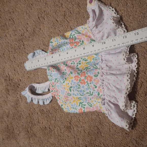 NWT/cheeky plum girls size 4t floral tank top - Picture 7 of 11